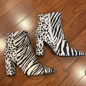 Animal Print Booties